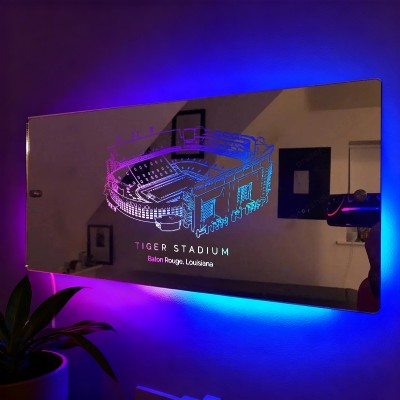 Tiger Stadium Mirror Light Unique Gifts For Sports Lovers Christmas Gift Game Day Gift