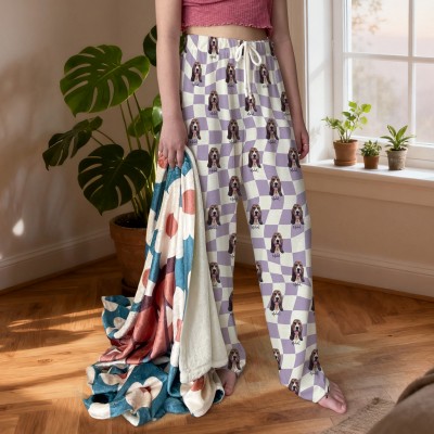 Custom Pet Portrait Pajama Pants Personalized Dog Face Pajamas Pants Unique Gift for Pet Lover Christmas Gifts