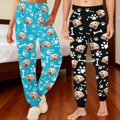 Custom Pet Portrait Pajama Pants Personalized Dog Face Pajamas Pants Unique Gift for Pet Lover Christmas Gifts