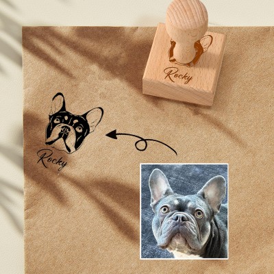 Personalized Pet Portrait Stamp Custom Dog Stamp for Dog Lovers Memorial Gift for Pet Lovers
