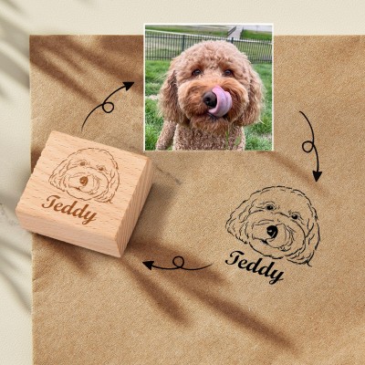 Personalized Pet Portrait Stamp Custom Dog Stamp for Dog Lovers Memorial Gift for Pet Lovers