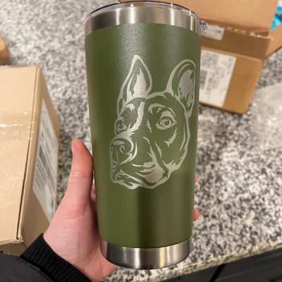 Custom Pet Face Tumbler from Photo Gifts for Dog Owners Pet Lovers Keepsake Gift