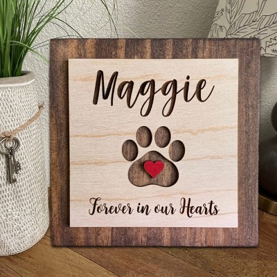 Custom Engraved Pet Memorial Frame Sign with Name Sympathy Gift for Pet Lover Pet Memorial Gift