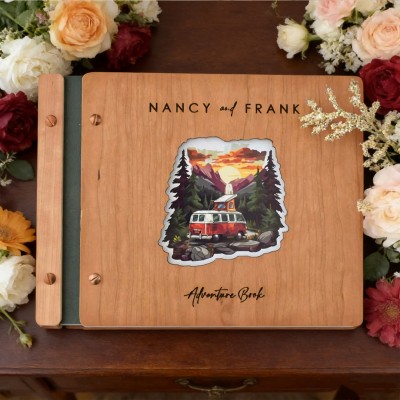 Personalized Adventure Book Travel Scrapbook Memorial Gift for Couples Anniversary Gift Valentine's Day Gifts for Him