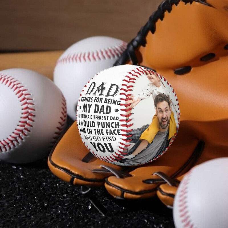 Gepersonaliseerde honkbal met foto voor papa Dankbaar aandenken cadeau-ideeën voor vaderdag