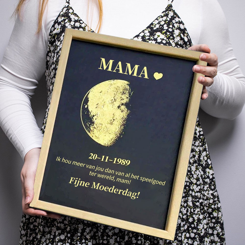 Aangepast maanfaseframe voor Moederdagcadeau Familiecadeaus