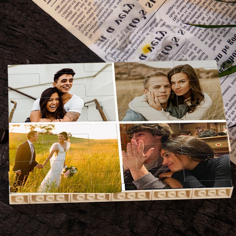 Gepersonaliseerde Fotobouwblokken Legpuzzel Aandenken Cadeaus voor Koppels Huwelijksverjaardag Cadeau-ideeën Valentijnsdag Cadeaus