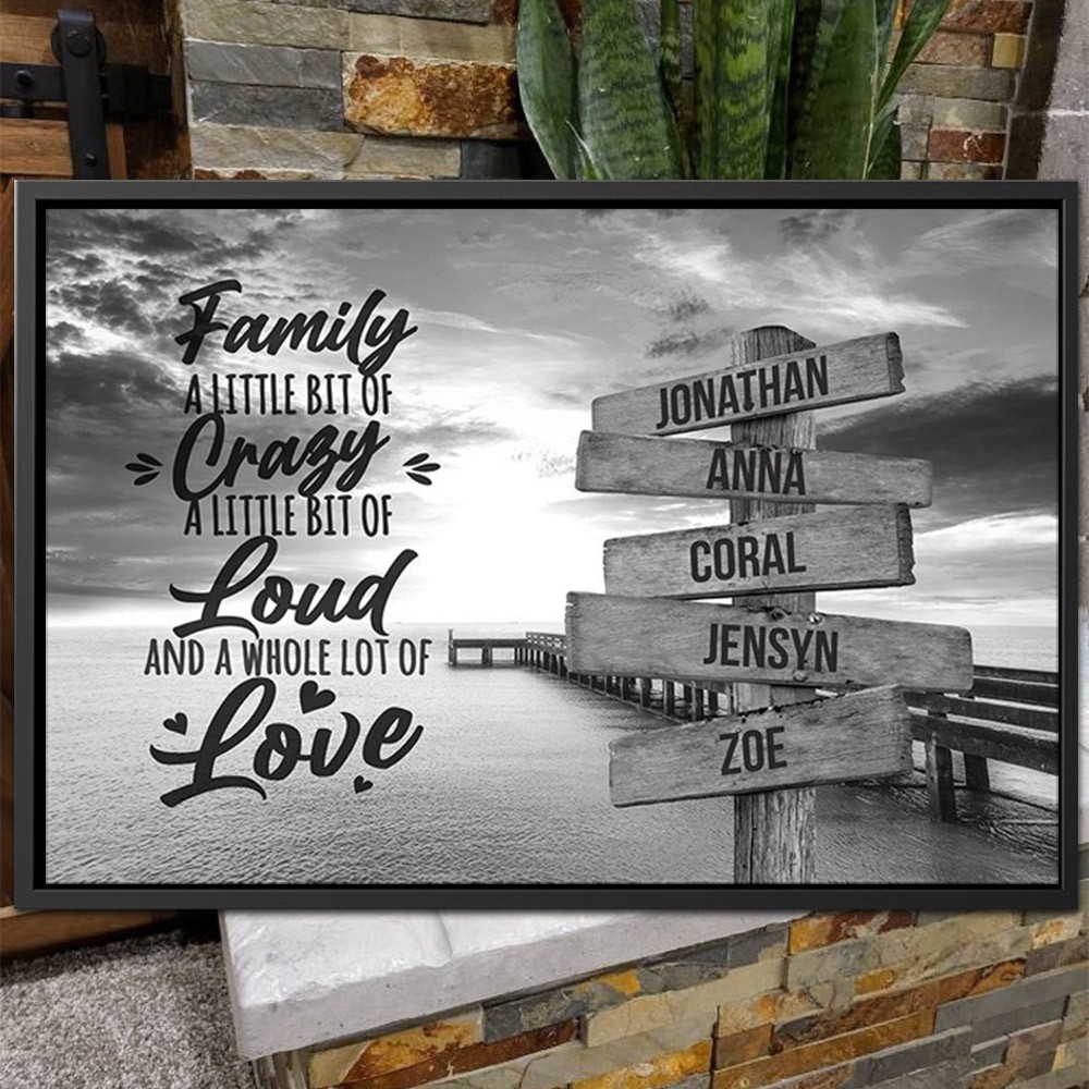 Gepersonaliseerd vintage familiestraatbord met meerdere namen Cadeau-ideeën voor familieverjaardagscadeaus