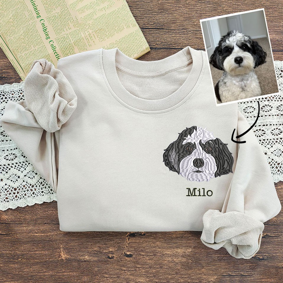 Gepersonaliseerd geborduurd huisdier sweatshirt hoodie cadeau voor dierenliefhebbers