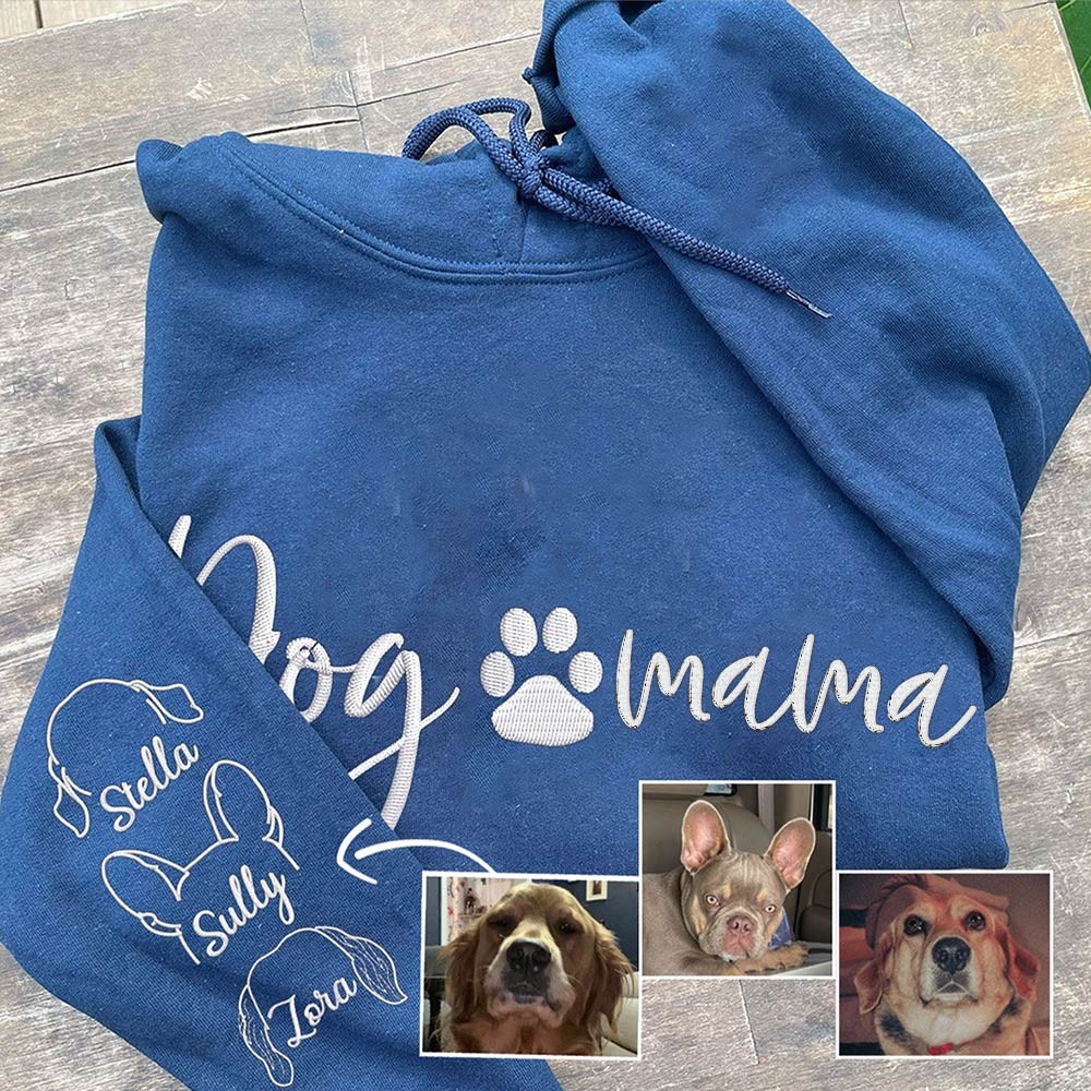 Gepersonaliseerd geborduurd huisdier sweatshirt hoodie cadeau voor dierenliefhebbers