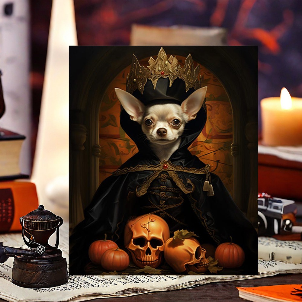 Gepersonaliseerd Halloween Huisdier Portret Frame Aangepaste Halloween Poster Grappige Muurkunst voor Huisdierliefhebbers Herinneringsgeschenken