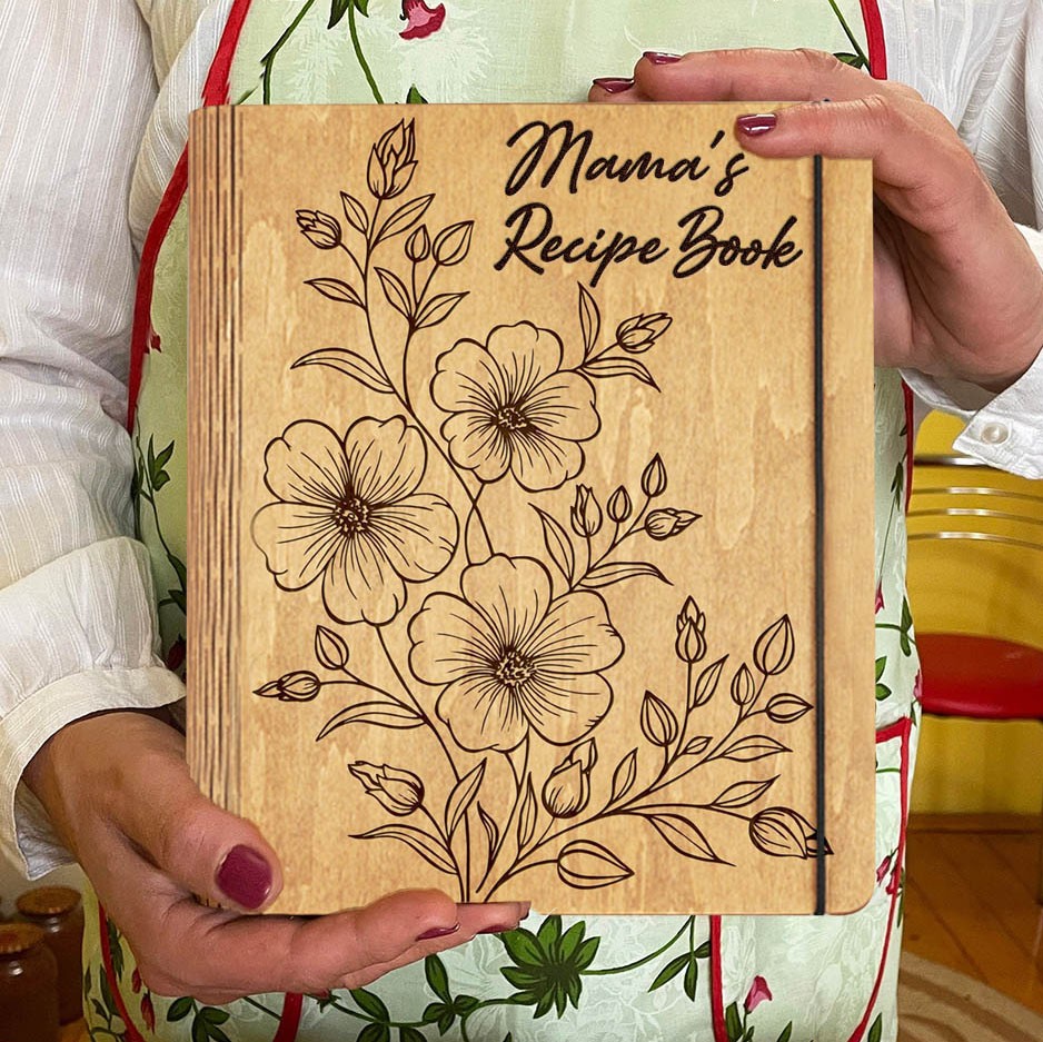 Mama's receptenboek, blanco map, gepersonaliseerde aandenkens voor moeder, oma, kerstcadeau-ideeën