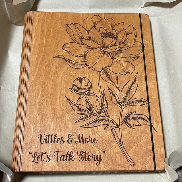 Aangepast houten receptenboek, lege map, gegraveerd dagboek, kookboek voor moeder, oma, kerstcadeaus