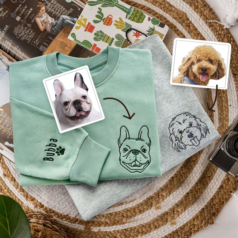 Gepersonaliseerd geborduurd huisdier sweatshirt hoodie cadeau voor dierenliefhebbers