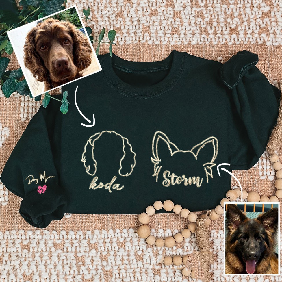 Gepersonaliseerd geborduurd huisdier sweatshirt hoodie cadeau voor dierenliefhebbers