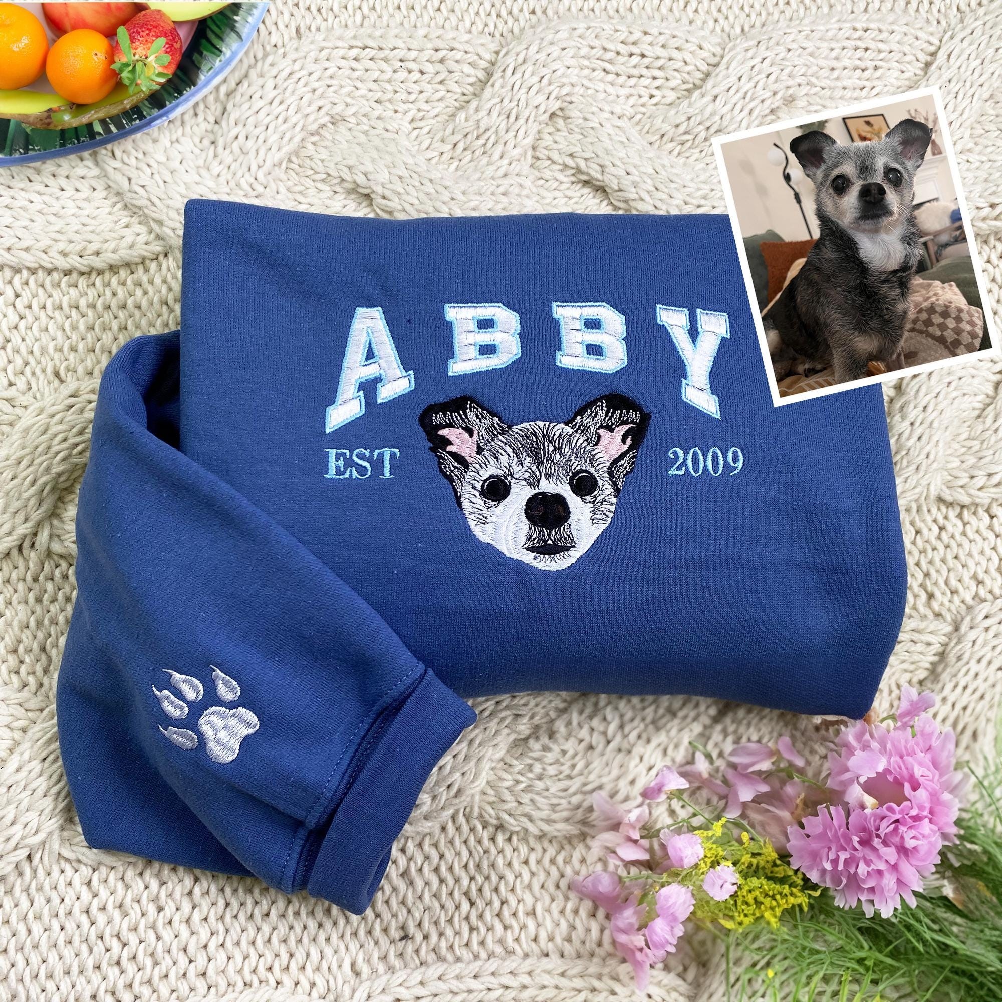 Gepersonaliseerd geborduurd huisdier sweatshirt hoodie cadeau voor dierenliefhebbers
