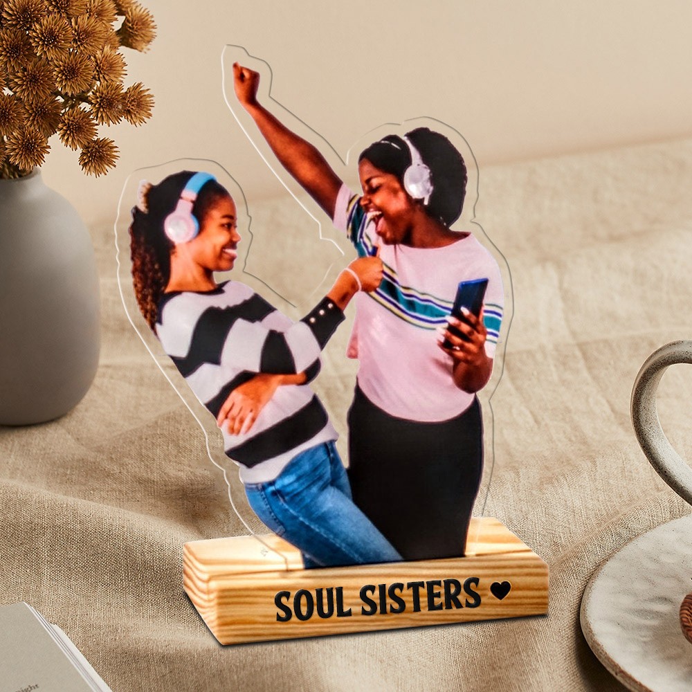 Gepersonaliseerd acryl portretfotobeeldje voor haar Herdenkingscadeaus voor vrienden Kerstcadeau