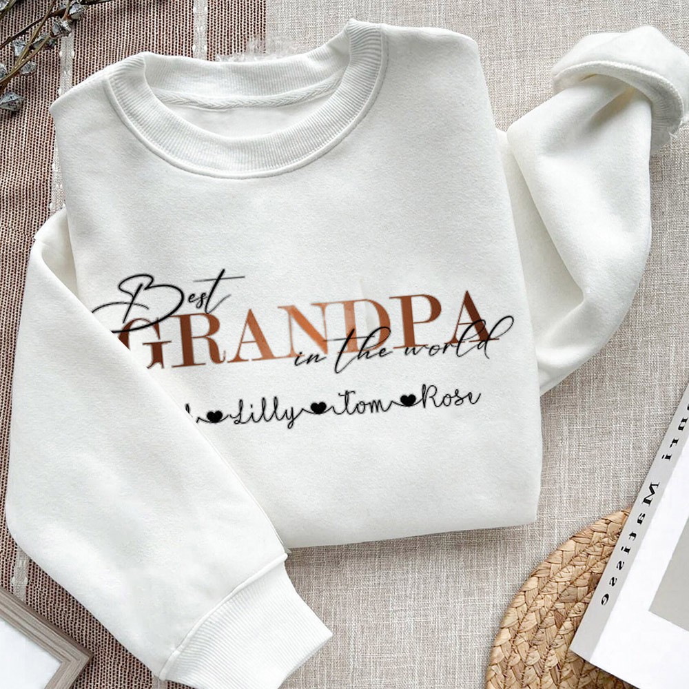 Aangepaste opa geborduurde hoodie sweatshirt aandenken cadeau Vaderdag cadeau-ideeën