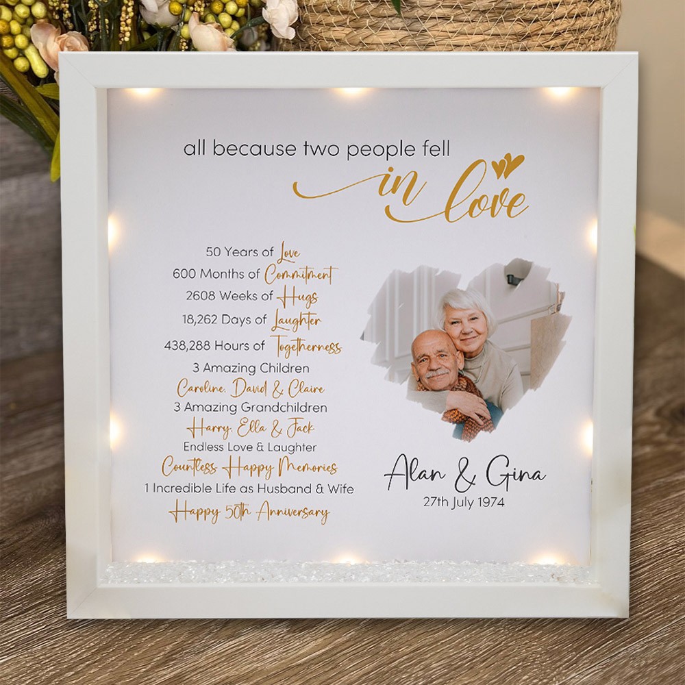 Aangepaste fotoverlichting lamp frame kerstcadeau voor vrouw echtgenoot jubileum cadeau-ideeën