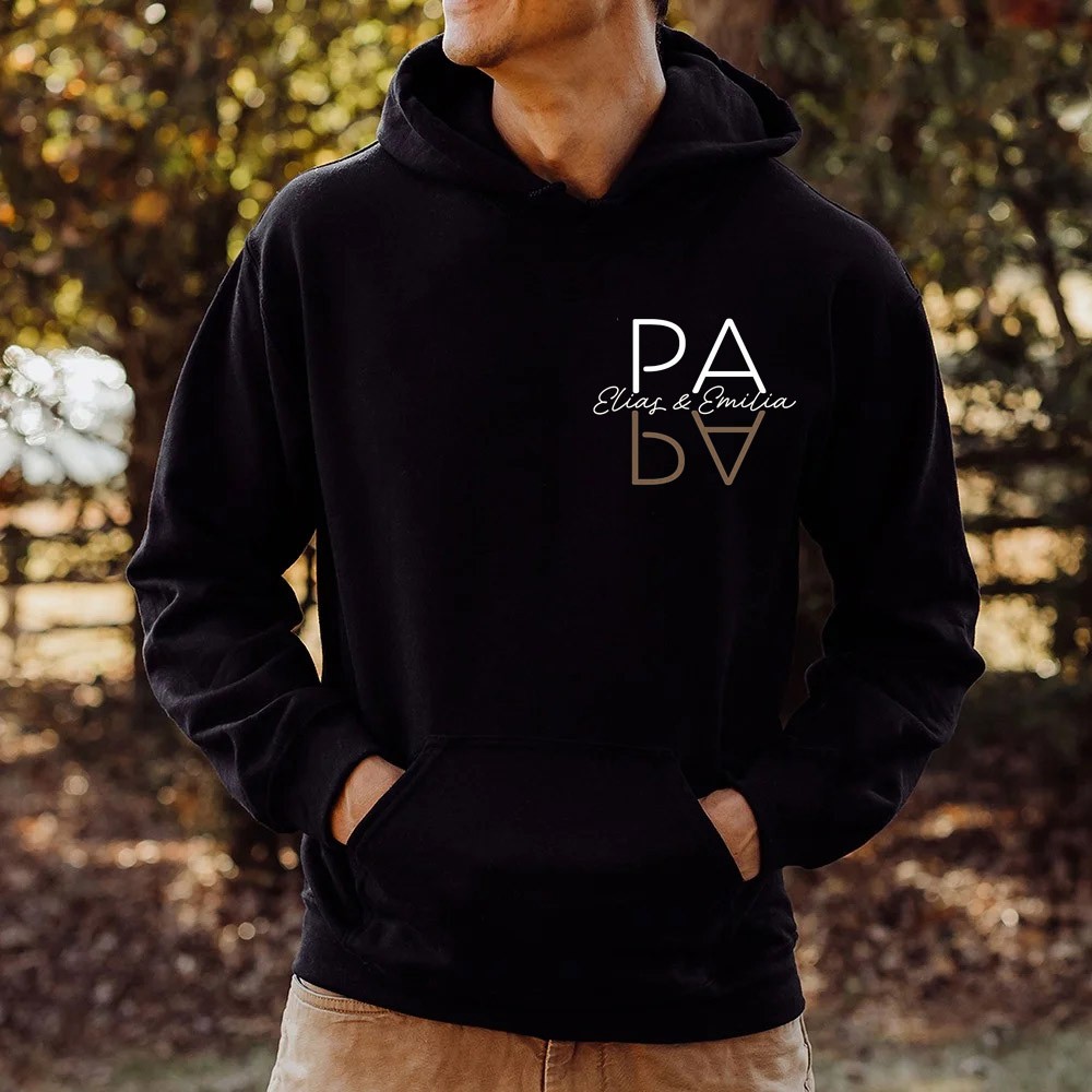 Aangepaste Papa Geborduurde Hoodie T-shirt Sweatshirt Uniek Cadeau Voor Papa Betekenisvolle Vaderdag Cadeau Ideeën