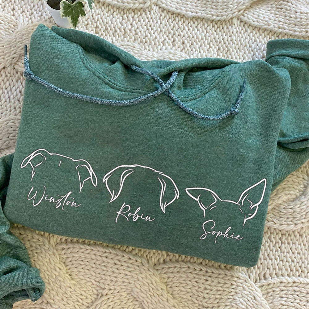Gepersonaliseerd geborduurd huisdier sweatshirt hoodie cadeau voor dierenliefhebbers