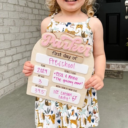 Aangepaste verwisselbare namen Terug naar school bord Herbruikbaar whiteboard Droog uitwisbaar kindercadeau voor de eerste schooldag