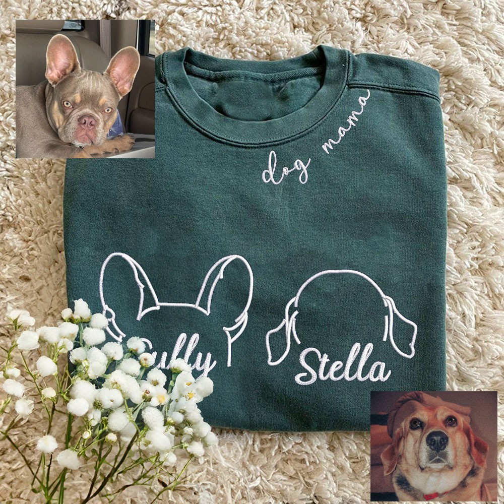 Gepersonaliseerd geborduurd huisdier sweatshirt hoodie cadeau voor dierenliefhebbers