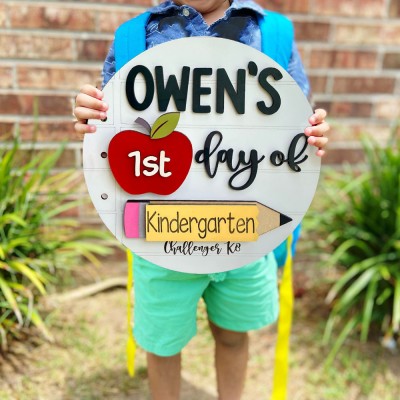 Aangepaste eerste schooldag foto prop verwisselbare school mijlpalen houten bord herinnering cadeau-ideeën voor kinderen