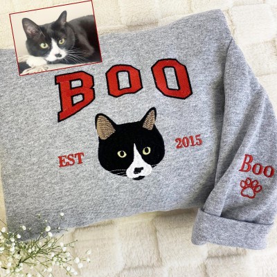 Gepersonaliseerd geborduurd huisdier sweatshirt hoodie cadeau voor dierenliefhebbers