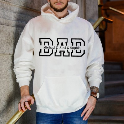 Aangepaste kunstprint vader geborduurd sweatshirt T-shirt Hoodie Vaderdagcadeaus