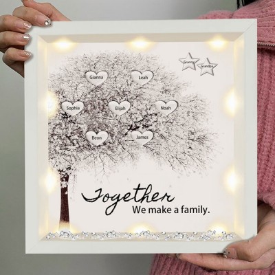 Gepersonaliseerde We Make A Family Tree Light Up Shadow Box