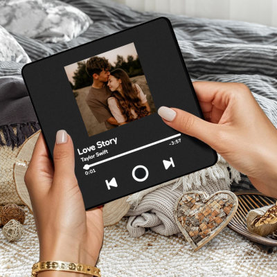 Gepersonaliseerde Spotify fotomuziekalbum koelkastmagneet, aangepaste koelkastmagneet voor koppels, jubileumcadeau, kerstcadeaus