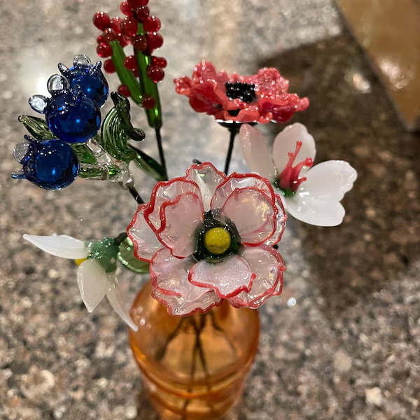 Personalised Glass Birth Month Flower Unique Gifts for Mum Grandma Mother's Day Gift Ideas