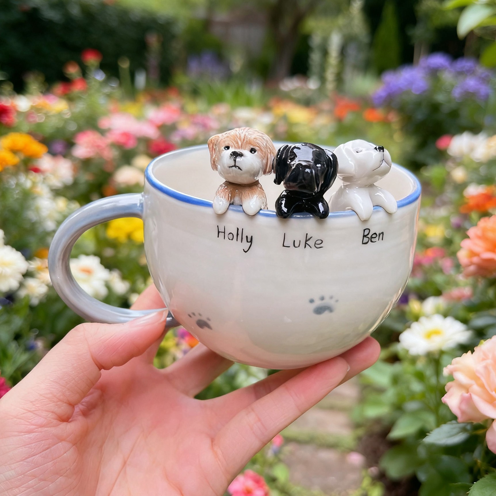 Personalised Pet Figure Mug with Name Gifts for Dog Owners Memorial Gift for Pet Lovers Christmas Gift