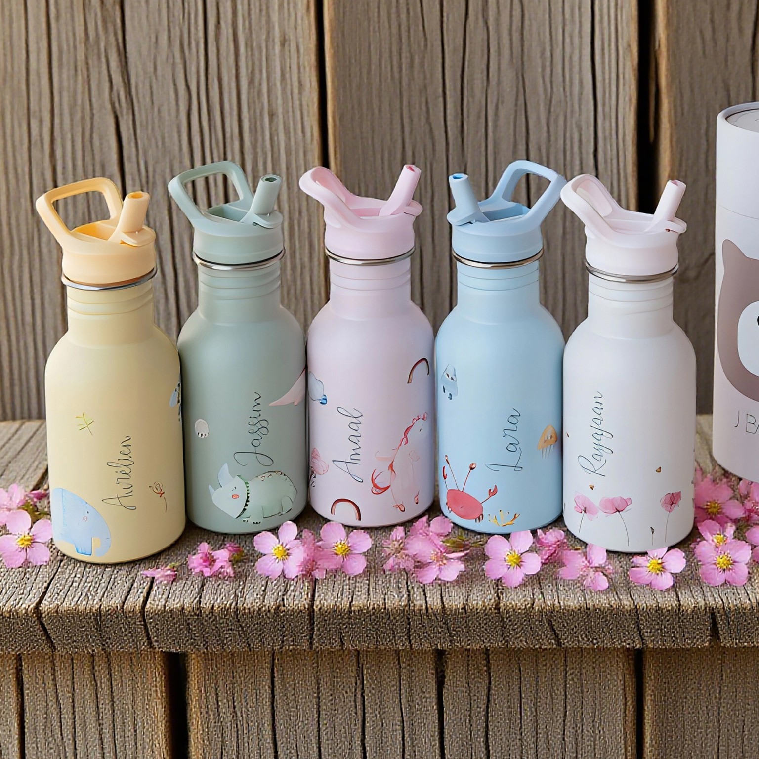 Personalised Kids Water Bottle with Name Gifts for Kids School Bottle Back to School Gift for Girls Boys