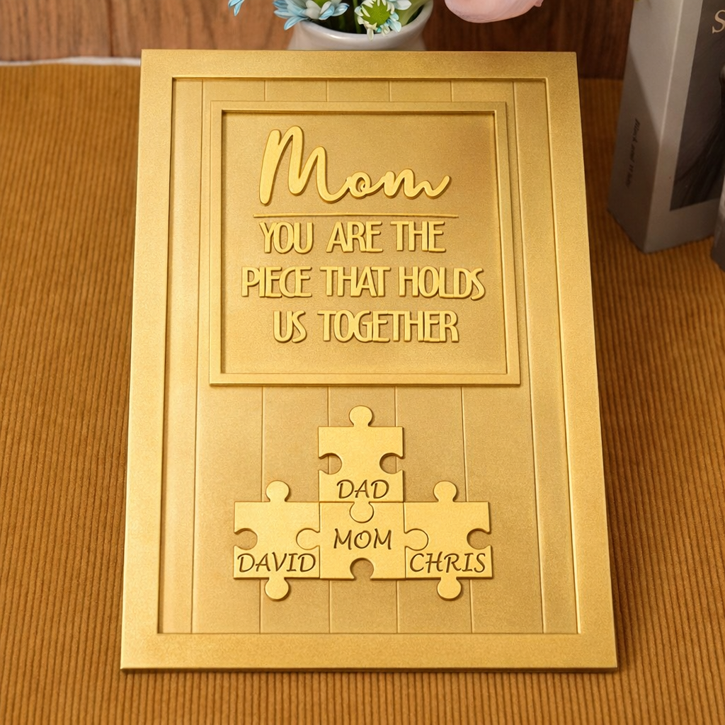 Mum You Are The Piece That Holds Us Together Personalised Mum Puzzle Sign Gift for Mum Grandma Mother's Day Gifts