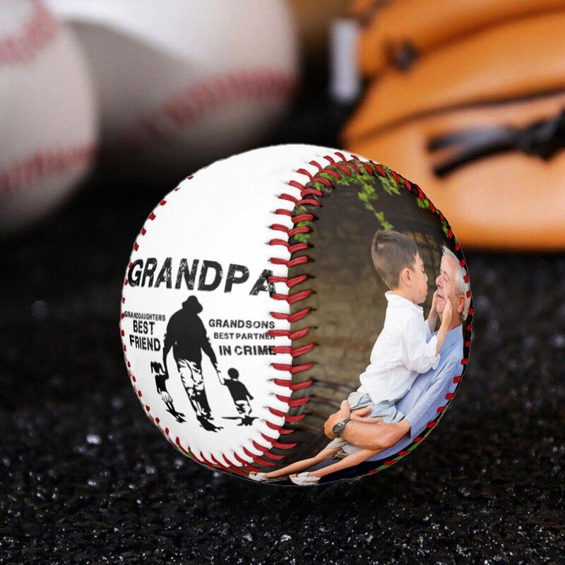 Custom Photo Baseball Unique Meaningful Gift For Grandpa Father's Day Gifts