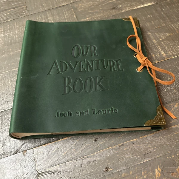 Leather Scrapbook Photo Album Our Adventure Book Gifts for Anniversary Valentine's Day Personalised Gifts for Couples