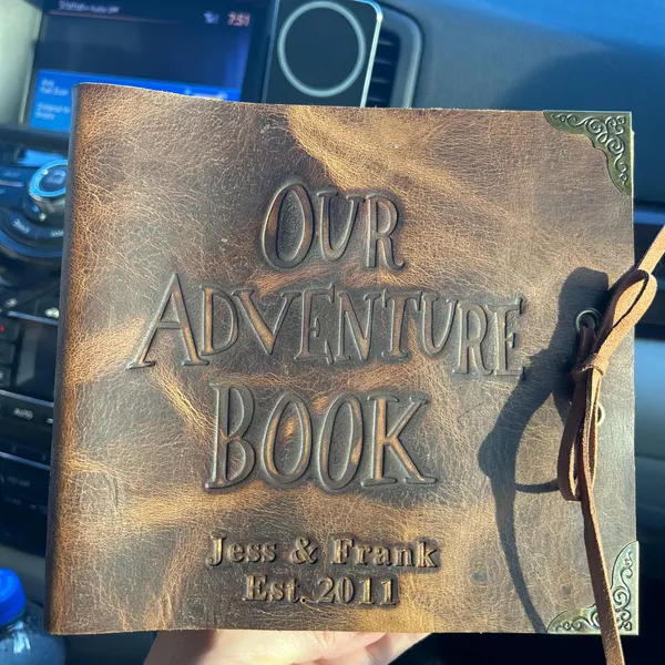 Our Adventure Book Personalised Leather Photo Album Valentine's Day Gift for Girlfriend Anniversary Gifts for Her