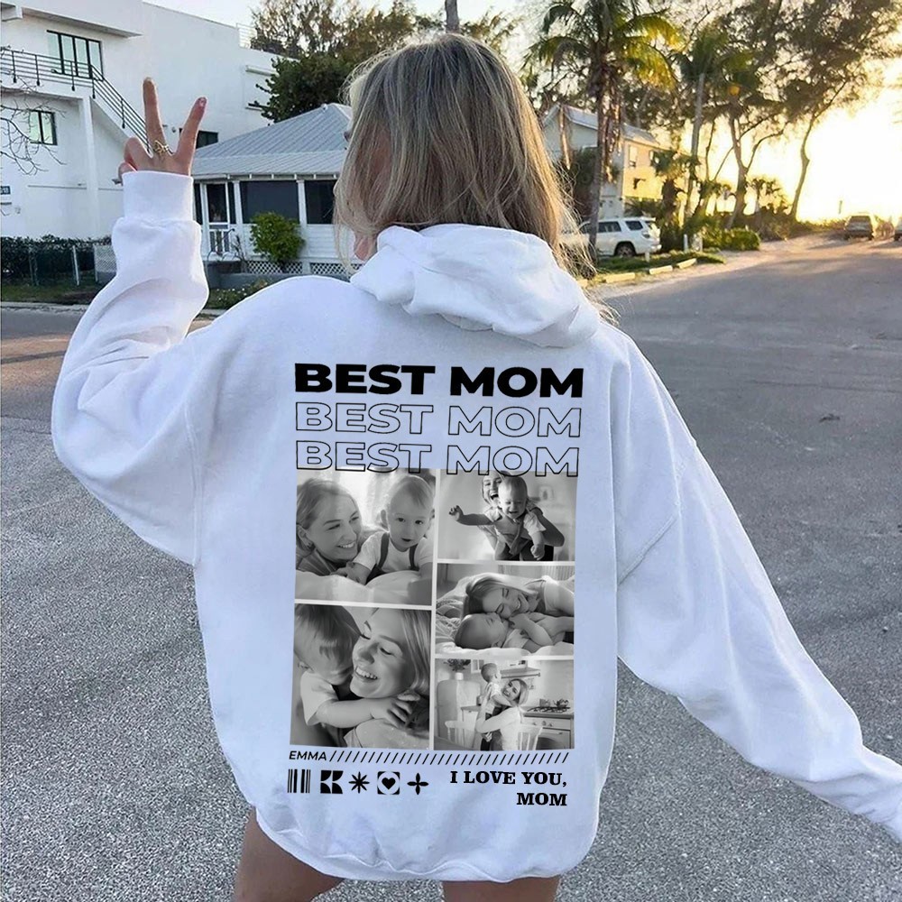 Personalised BEST MUM Sweatshirt with Photos Unique Gifts for Mum Mother's Day Gift Ideas