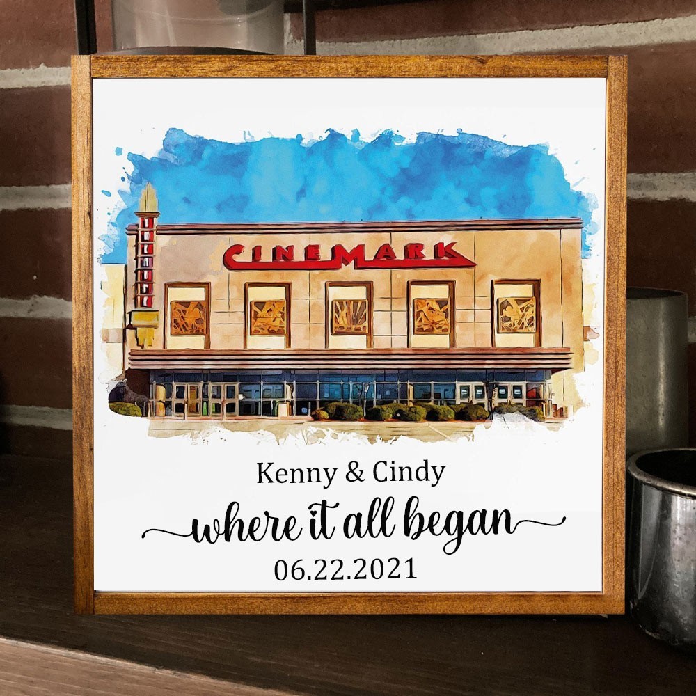 Where It All Began Custom Watercolor House Portrait from Photo Keepsake Gifts for Couple 1st Anniversary Gift Valentine's Day Gift