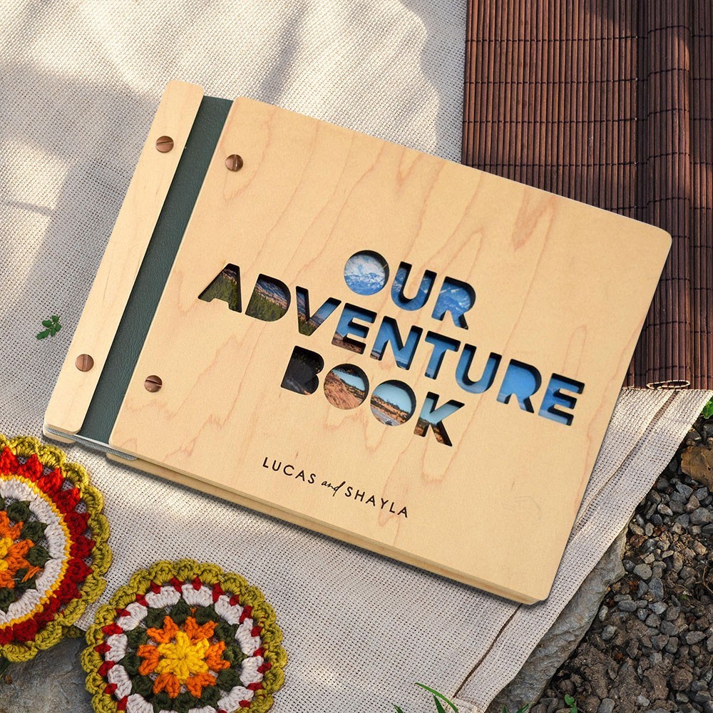 Custom Couples Adventure Book Scrapbook Unique Gifts for Boyfriend Wedding Anniversary Gift Ideas