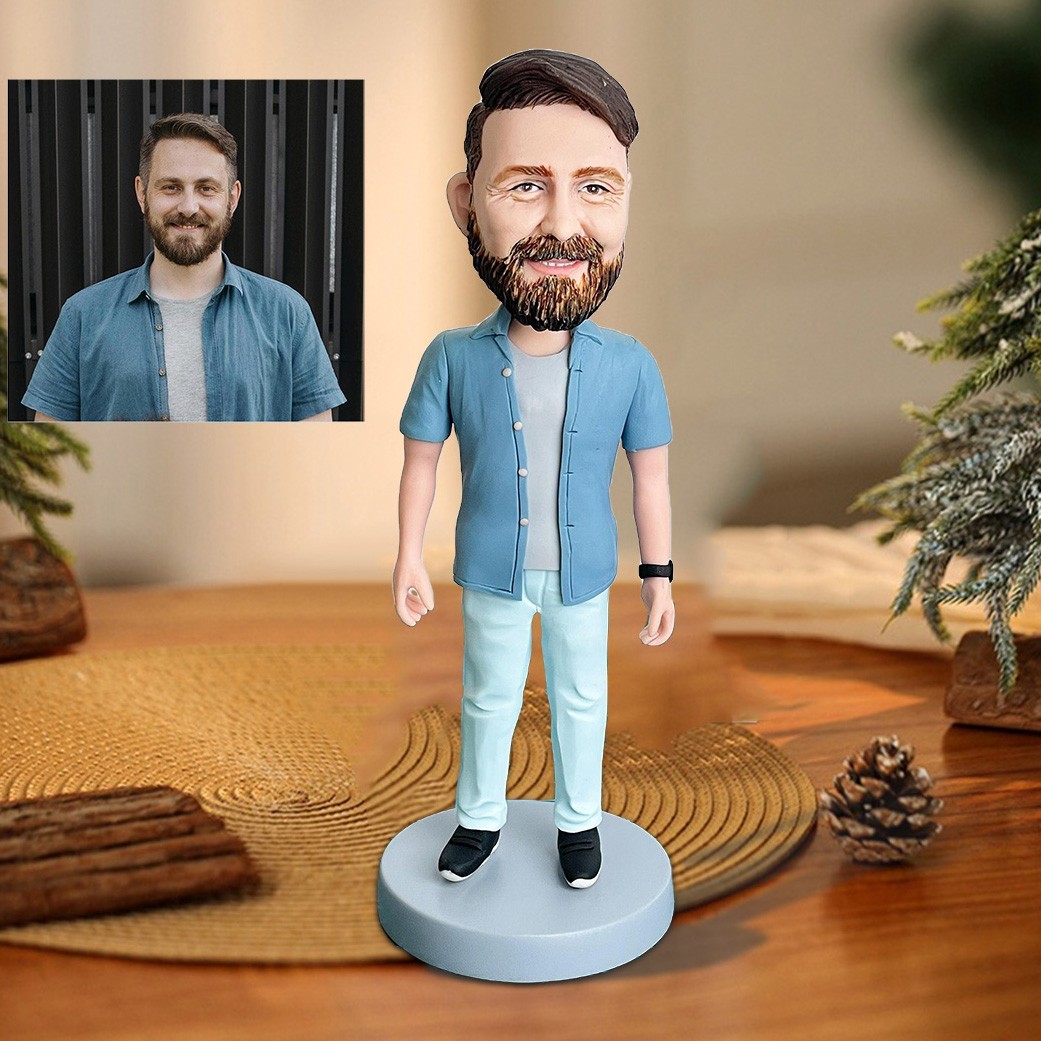 Custom Bobblehead from Photo for Men Unique Gifts for Dad Birthday Gift Anniversary Gift for Husband