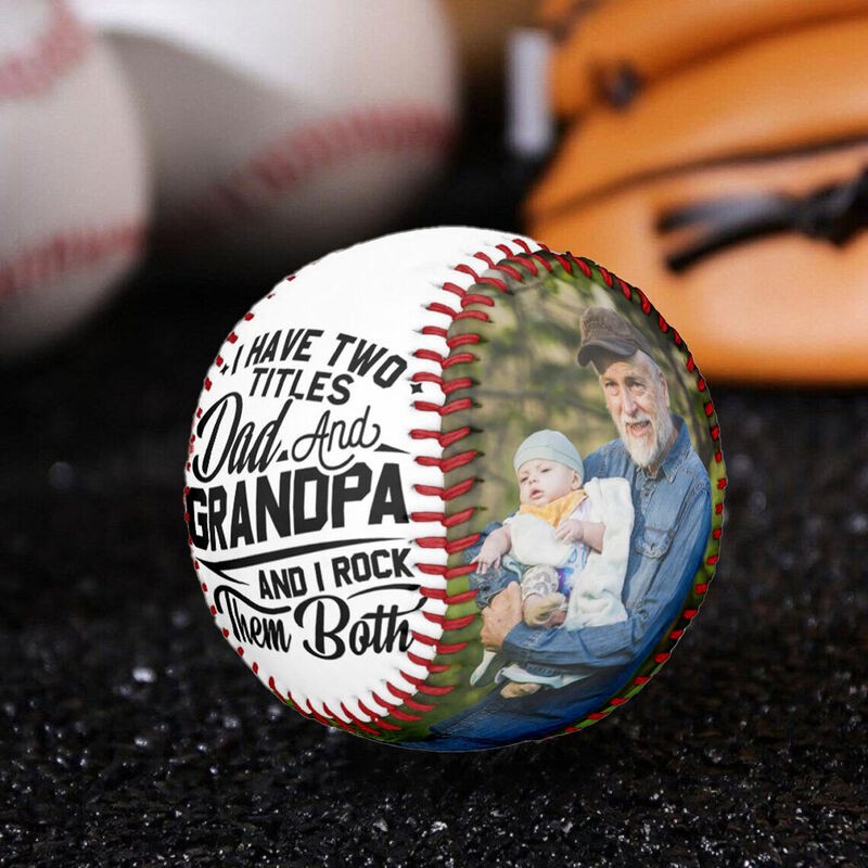 Personalised Baseball With Photo Keepsake Gift For Grandpa Father's Day Gift Ideas
