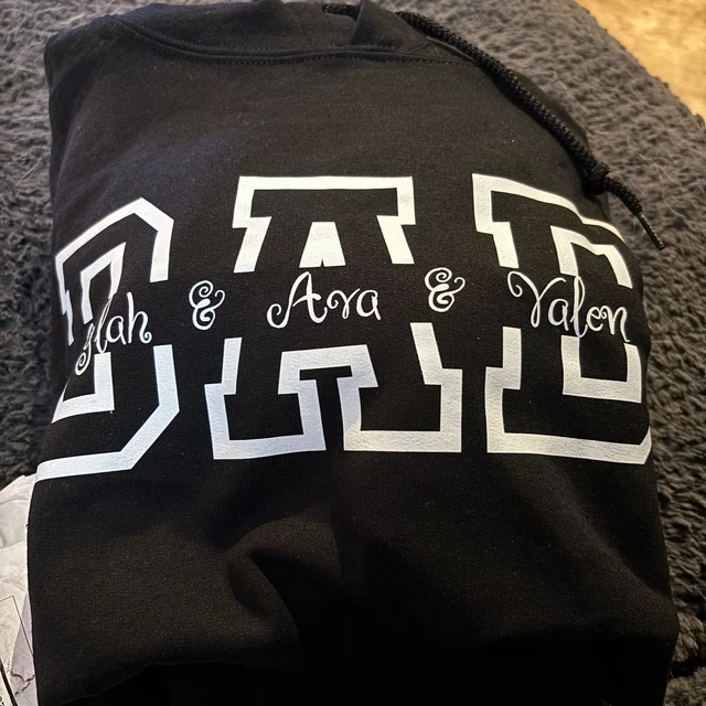 Custom Dad Embroidered Sweatshirt Hoodie Father's Day Gifts Meaningful Gift Ideas