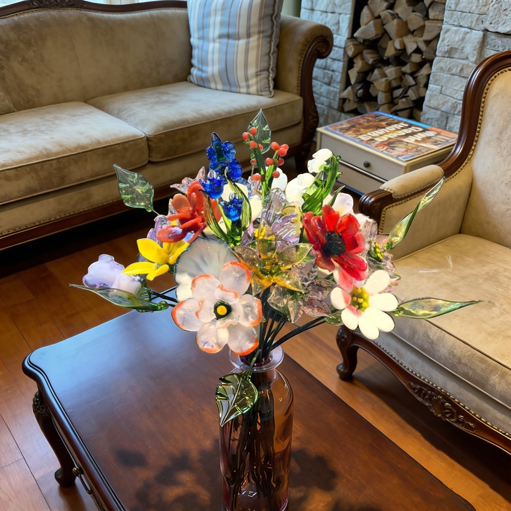 Custom Glass Birth Month Flower Bouquet Family Keepsake Gift For Mum Grandma Unique Mother's Day Gift Ideas