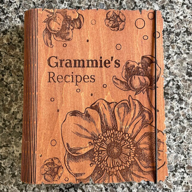 Custom Wooden Recipe Book Blank Binder Engraved Journal for Mum Unique Christmas Gifts for Her