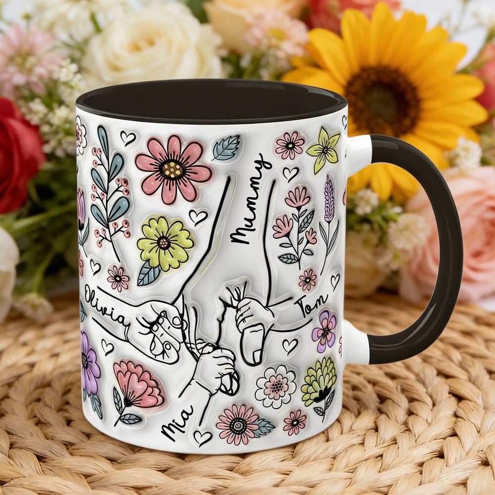 Personalised Mummy Mug With Kids Names Custom Ceramic Coffee Cup Birthday Gift For Mum Grandma Unique Mothers Day Gift Ideas