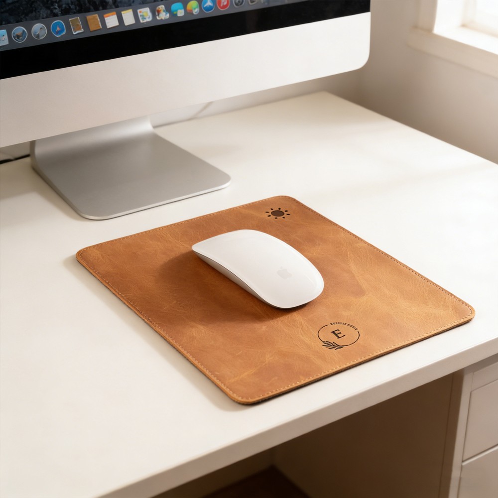Personalised Premium Leather Mouse Pad Custom Mouse Pad Unique Coworker Gift For Him Gift For Her Gift for Dad
