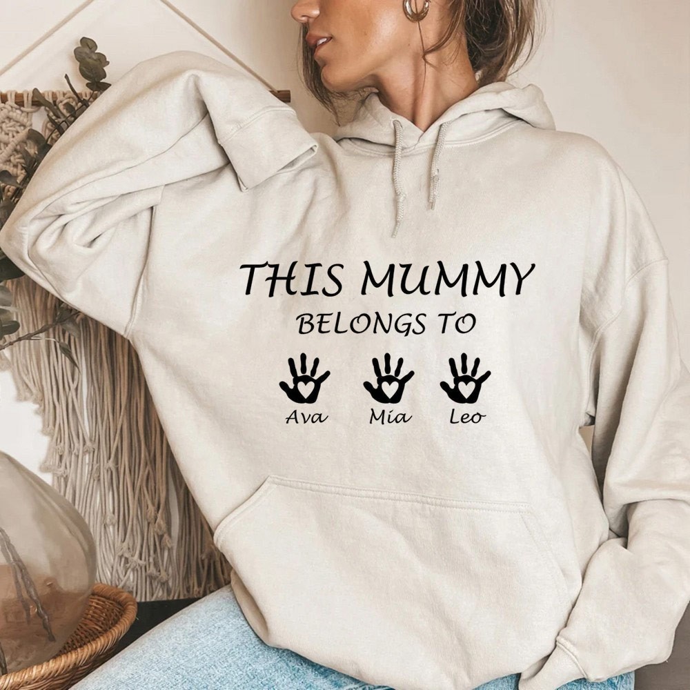 Personalised Mummy Sweatshirt Hoodie With Kids Names Unique Birthdat Gift For Mum Mother's Day Gift Mum Pregnancy Gift Ideas